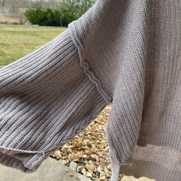 Gimmicks beige cotton knit oversized crop dolman sweater - Picture 5 of 12